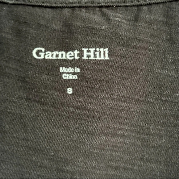 GARNET HILL Black Cotton and Silk High Low Tank Top Size Small - Picture 3 of 5